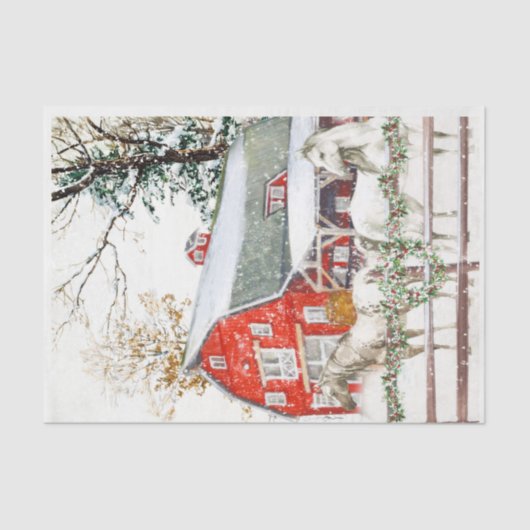 Winter Horses Tissuepapier (Voorkant)