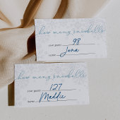 Winter "How Many Snowballs" Guessing Game Card Informatiekaartje