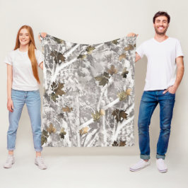 Winter Hunting Camouflage Look Fleece Deken