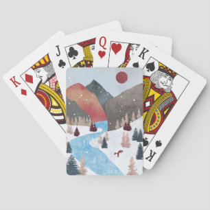 Winter Hunting Fox Pokerkaarten