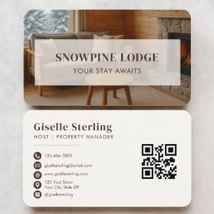 Winter Huur Eigendom QR Code Visitekaartje