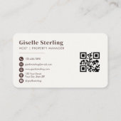 Winter Huur Eigendom QR Code Visitekaartje (Achterkant)