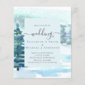 Winter Huwelijk Berg Dennenbomen Sneeuw (Voorkant)