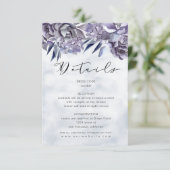 winter hydrangea floral Guest Information Kaart (Staand voorkant)