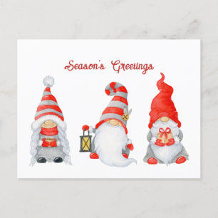 Winter Hygge Cute Kerstknomes Feestdagenkaart