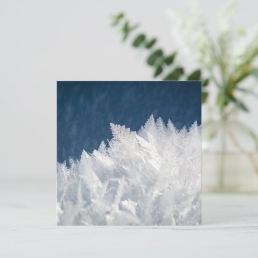 Winter Ice Crystals Kaart (Staand voorkant)