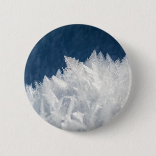Winter Ice Crystals Ronde Button 5,7 Cm