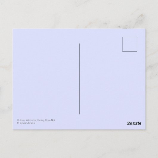 Winter Ice Hockey Puck Empty Net Briefkaart (Achterkant)