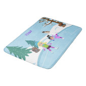 WINTER ICE SKATING FOR GIRL'S BADMAT (Gekanteld)