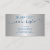 Winter Ice Sky Blue Silver Glitter Sparkles Visitekaartje (Achterkant)