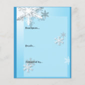 Winter Icy Snowflakes Small Event Flyer (Achterkant)