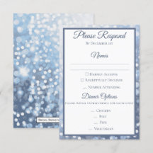 Winter Ijsblauw Huwelijk RSVP