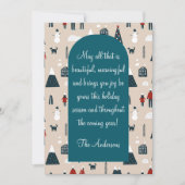 Winter illustratie Kersttijd kaart (Voorkant)