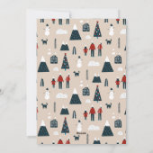 Winter illustratie Kersttijd kaart (Achterkant)