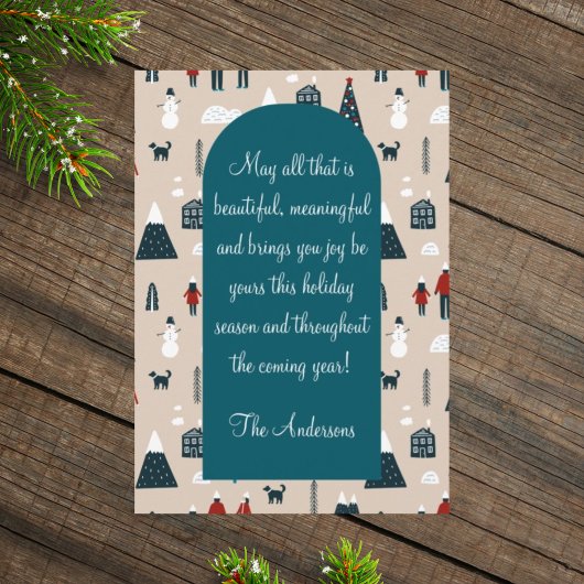 Winter illustratie Kersttijd kaart