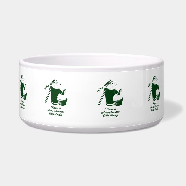 Winter illustration pet voerbakje (Links)