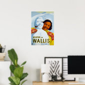 Winter im Wallis, Schweiz, Ski Poster (Bureau à domicile)
