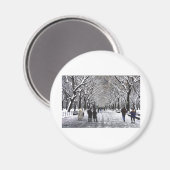 Winter in Central Park NYC Magneet (Voorkant / Achterkant)