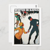  winter in Davos Briefkaart (Voorkant / Achterkant)
