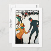 Winter in Davos Briefkaart (Voorkant / Achterkant)