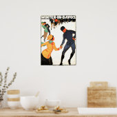 WINTER IN DAVOS Swiss Ice Skating Ski Poster (Keuken)