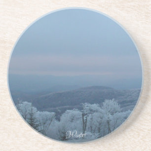 Winter in de Blue Ridge Mountains Zandsteen Onderzetter