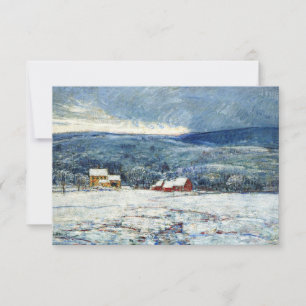Winter in de Connecticut Hills (van Childe Hassam) Kaart