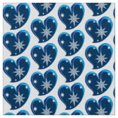 winter in de liefde-Blauwe harten Stof (Close Up)