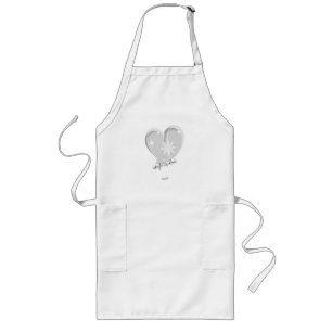 winter in de liefde-Handnature-Silver Lang Schort