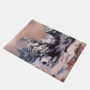 Winter in de Rocky Mountains (door Thomas Moran) Deurmat