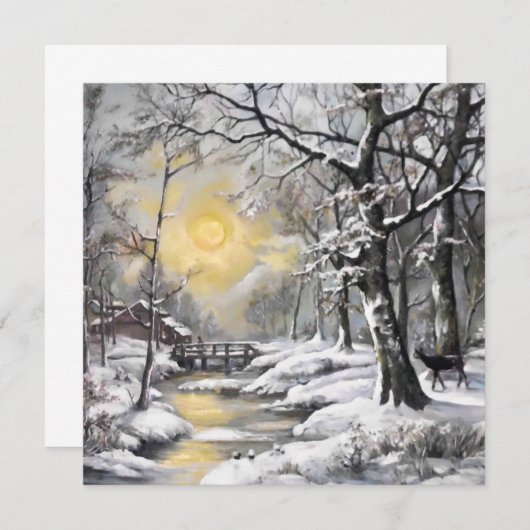 Winter in het bos (Voorkant / Achterkant)