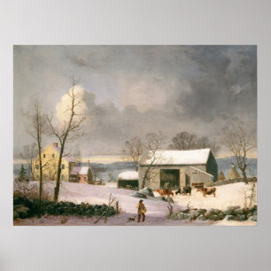 Winter in het land - GH Durrie Fine Art Poster