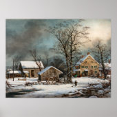 Winter in het land: Koudochtendarchivering Pr Poster (Voorkant)
