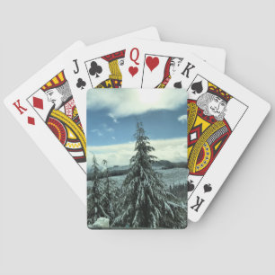 Winter in het staatsbos van Tillamook, Oregon Pokerkaarten