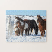 Winter in het zand-wasbekken legpuzzel (Horizontaal)