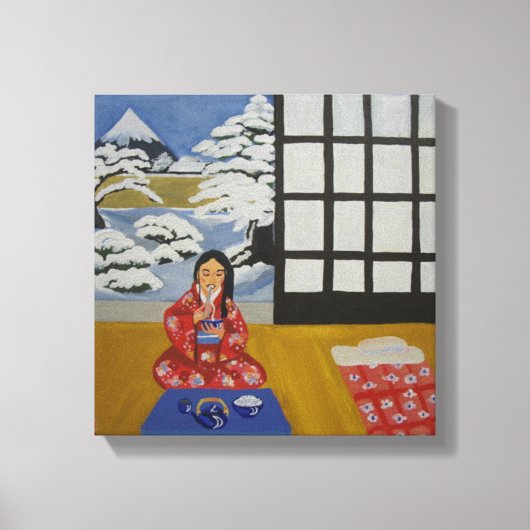 Winter in Japan Canvas Afdruk (Voorkant)