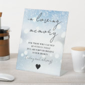 Winter in liefdevol geheugen Elegant Script Reclamebord Met Voetstuk (Insitu)