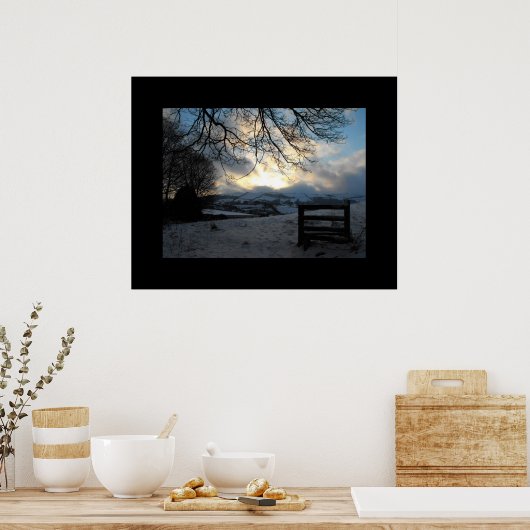 Winter in Mid Wales Poster (Keuken)