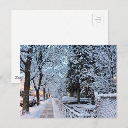 Winter in Montreal Briefkaart (Voorkant / Achterkant)