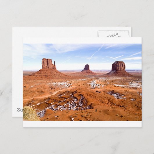 Winter in Monument Valley Briefkaart (Voorkant / Achterkant)