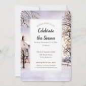 Winter in New England kerstfeestelijke uitnodiging (Voorkant)
