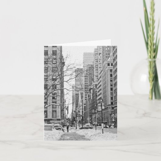 Winter in New York Notecard Kaart (Voorkant)