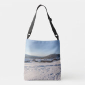Winter in Noorwegen Crossbody Tas (Achterkant)