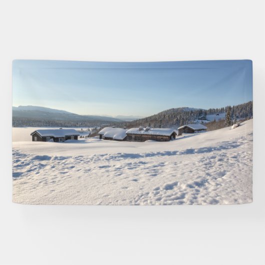 Winter in Noorwegen Spandoek (Horizontaal)