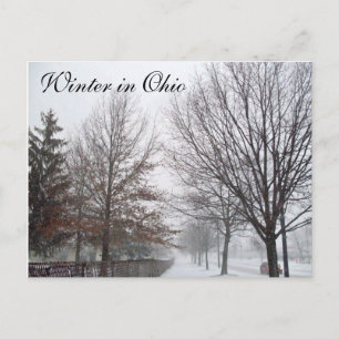 WINTER IN OHIO-briefkaart Briefkaart