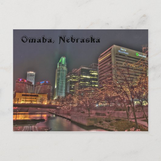 Winter in Omaha Nebraska Briefkaart (Voorkant)