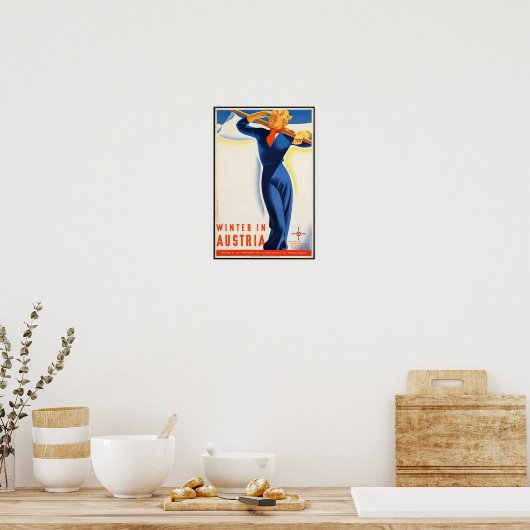 Winter in Oostenrijk - Poster voor reizen met best (Keuken)