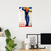  winter in Oostenrijk skireisposter Poster (Thuiskantoor)