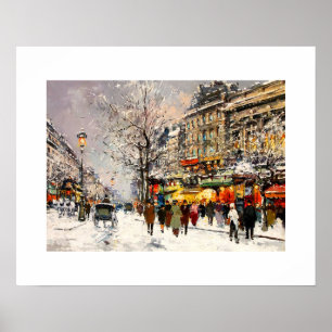 Winter in Parijs. Fine Art Poster