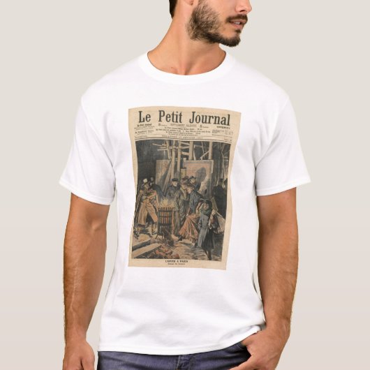Winter in Parijs, rond de brazilier T-shirt (Voorkant)
